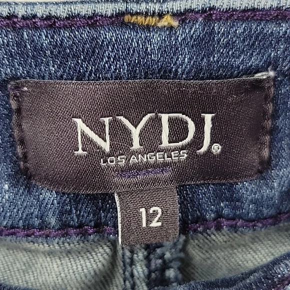NYDJ Alina Ankle Jeans High Rise Medium Wash Size 12 - Picture 12 of 16